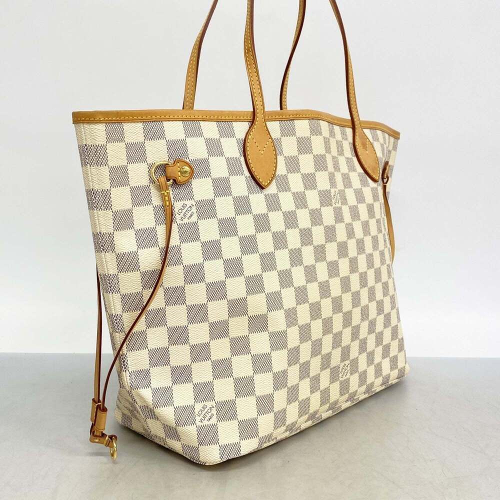Louis Vuitton Damier Azur Neverfull MM Tote Bag N51107 White Women's - Picture 2 of 12